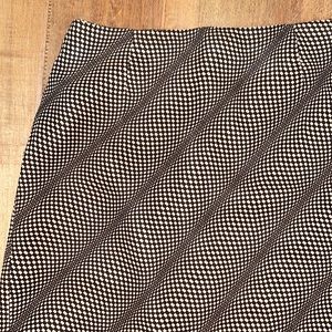 Vintage Funky Brown Checkered Midi Slip Skirt